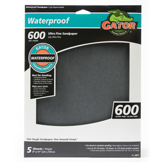 Gator 4471 Waterproof Sanding Sheet, 600 Grit, 9" x 11"