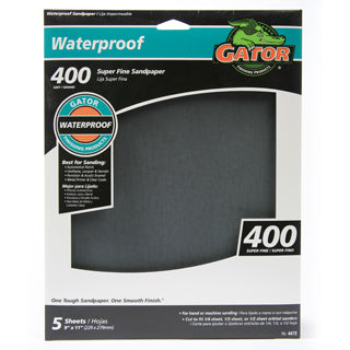 Gator 4472 Waterproof Sanding Sheet, 400 Grit, 9" x 11"
