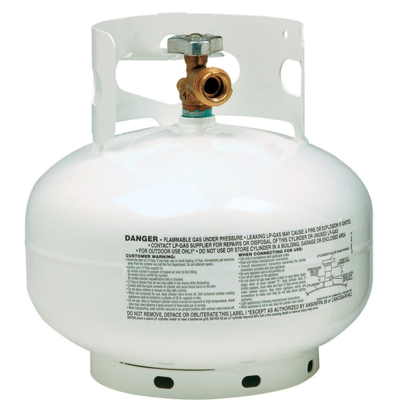Manchester Tank 10393-1 Vertical ACME/OPD Propane Gas Cylinder, White, 11 Lb