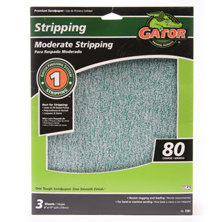 Gator 7261 Premium Sanding Sheet, 80 Grit, 9" x 11"