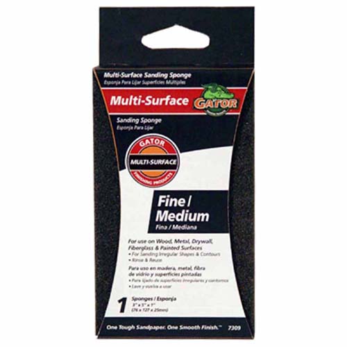 Gator 7309 Jumbo Multi-Surface Sanding Sponge, 80/120 Grit, 3" x 5"