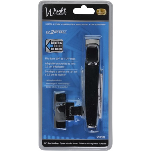 Wright Products® VF333BL Free-Hanging Push Button Latch, Black Finish