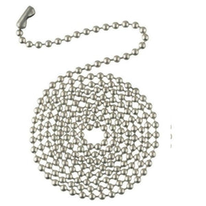 Westinghouse 77238 Brushed Pewter Beaded Chain with Connector, 3'