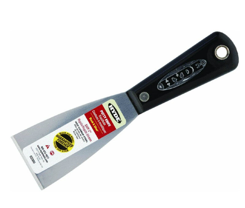 Hyde® 02300 Stiff Black & Silver Putty Knife, 2"