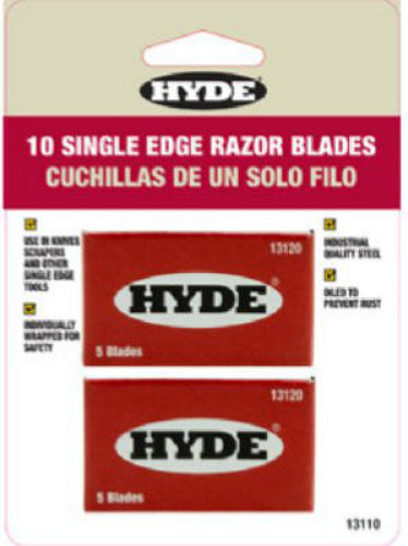 Hyde® 13110 Paint Scraper Single Edge Razor Blades, 10-Pack