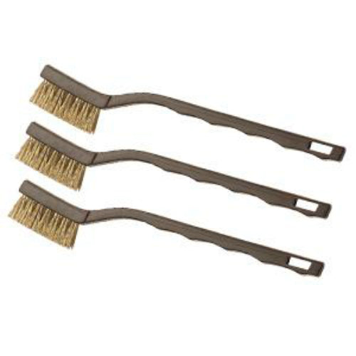 Hyde® 46630 Brass Bristle Mini Brushes, 3-Pack