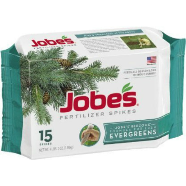 Jobe’s® 01611 Evergreen Fertilizer Tree Spikes, 13-3-4, 15/Pack