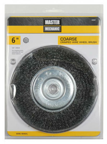 Master Mechanic 842867 Coarse Crimped Wire Wheel Brush, 6"