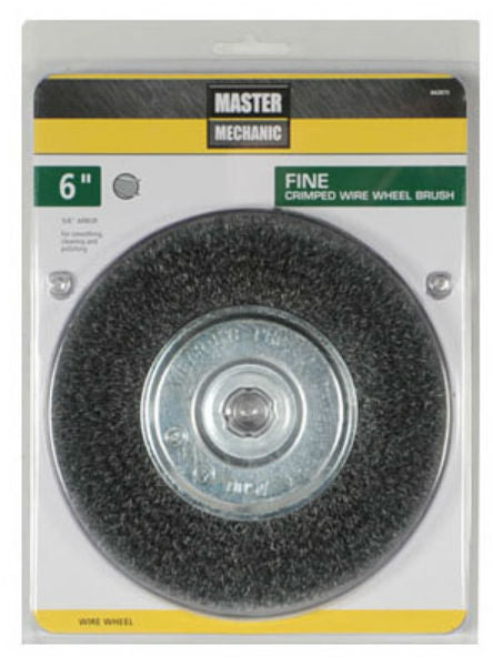Master Mechanic 842875 Fine Crimped Wire Wheel Brush, 6"