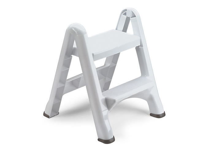Rubbermaid® 4209-03-WHT EZ-Step Folding 2-Step Stool, White