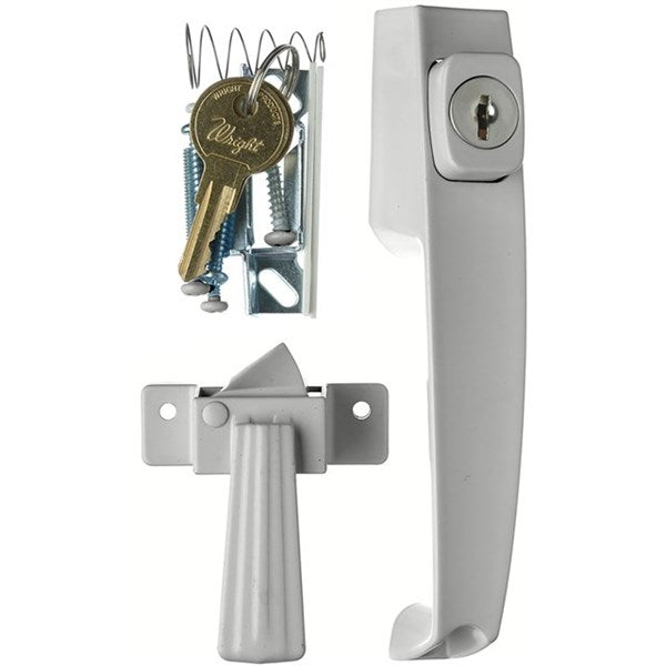 Wright Products™ VK333X3 Tie-Down Keyed Push Button Latch, Aluminum Finish