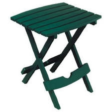 Adams 8500-16-3731 Quik-Fold Portable Side Table, Resin, Hunter Green