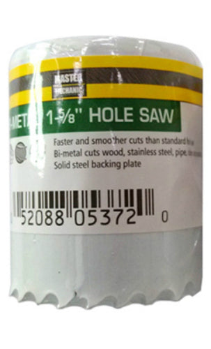 Master Mechanic 844837 Bi-Metal Hole Saw, 1-5/8" Arbor
