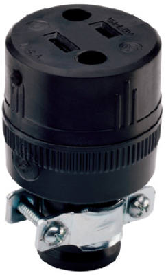 Pass & Seymour Residential Connector, 15A, 125V, Black
