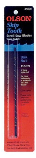 Olson Saw FR45000 Skip Tooth Scroll Saw Blade, 11.5 TPI, 12-Pack