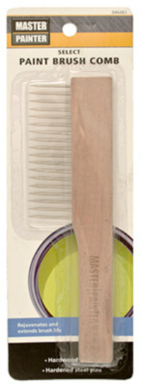 Master Painter BC Paint Brush Comb with Wood Handle & Steel Pin Bristles