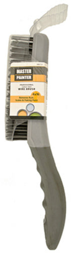 Master Painter SB416 Soft Grip Carbon Steel Wire Brush, 4 x 16 Row