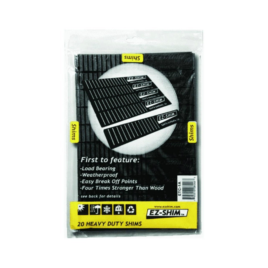 EZ-Shim™ ETC-1A Heavy-Duty Plastic Shims, Black, 20-Count