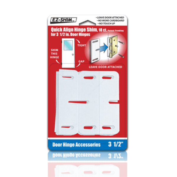 EZ-Shim™ HS350BP Quick Align Hinge Shim for 3.5" Door Hinges, 18-Pack