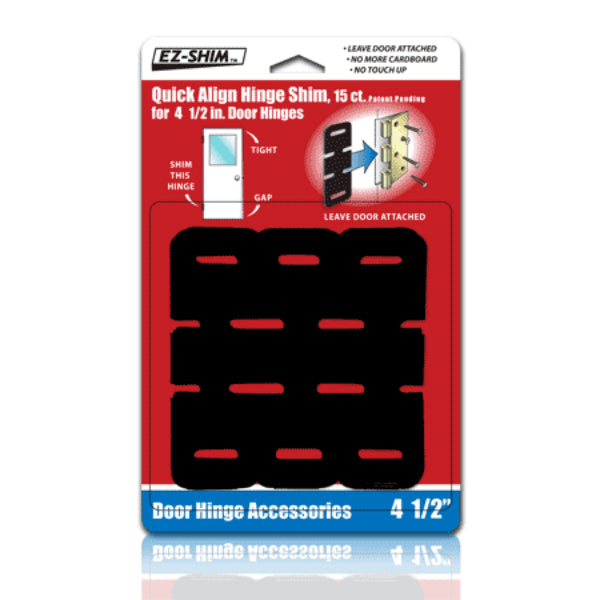 EZ-Shim™ HS450BP Quick Align Hinge Shim for 4.5" Door Hinges, 15-Count