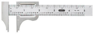General Tools 729 Stainless Steel Slide Caliper w/ Inside & Outside Readings, 4"