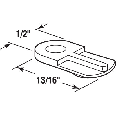 Slide-Co 18149 Window Screen Clips with Screws, Flush, White Nylon, 4-Pack