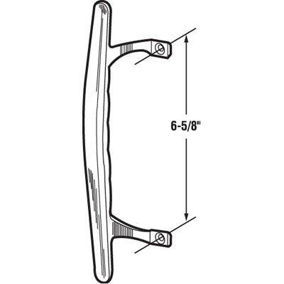 Slide-Co 141688 Deluxe Sliding Glass Door Pull Handle, Chrome