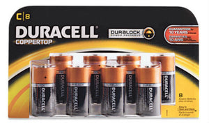 Duracell® MN14R8DWZ17 Coppertop Alkaline Battery #C, 1.5 Volt, 8-Pack