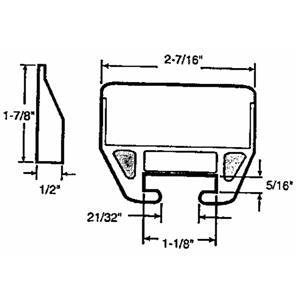 Slide-Co 221376 Polyethelene Drawer Track Guide Kit, White