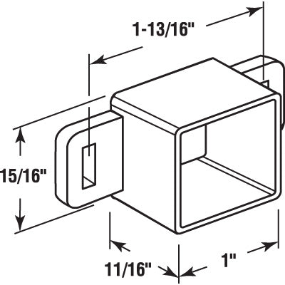 Slide-Co 221374 Nylon Drawer Track Backplate, 1-3/16"