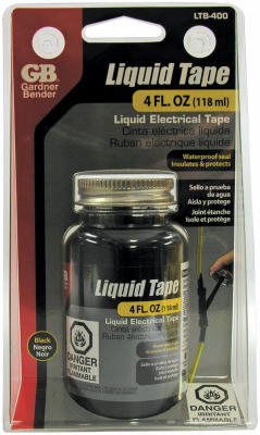 Gardner Bender LTB-400 Liquid Electrical Tape, 4 Oz, Black