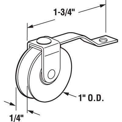 Slide-Co 11960 Sliding Screen Door High Tension Spring Roller, 1", 2-Pack