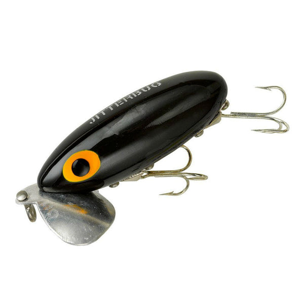 Arbogast G600-02 Jitterbug Top Water Lure, 3/8 Oz, Black