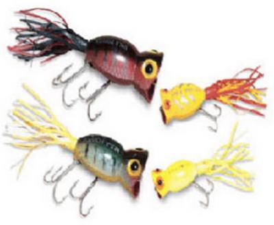 Arbogast Frog with White Belly Hula Popper Top Water Lure, 3/16 Oz