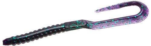 Zoom Super Salty U-Tail Style Plastic Worms, 6", June Bug, 20 Pack