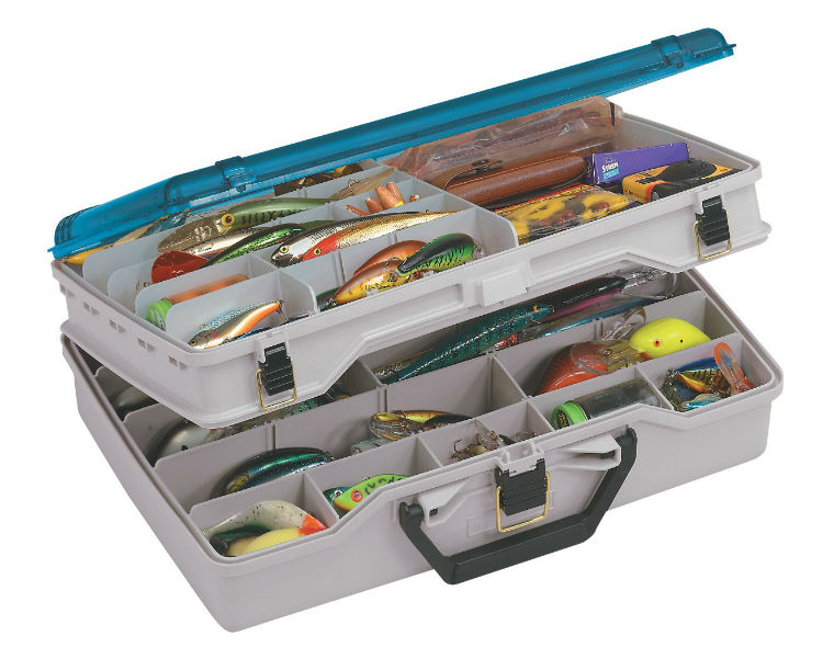 clear tackle box Plano® 1155 Two-Tier Satchel Tackle Box with Clear DuraView™ Lid, Beig – Toolbox Supply