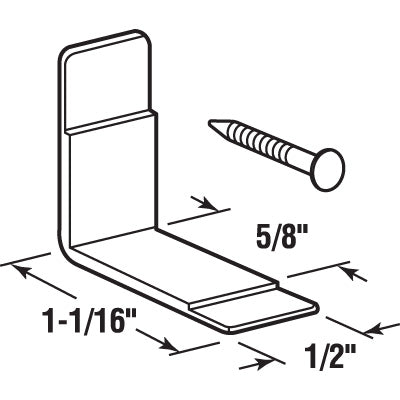 Slide-Co 22843 Drawer Corner Guide Side Saddles, 1-1/16", White, 10-Pack