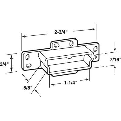 Slide-Co 22844 Plastic Drawer Track Backplate, 1-1/4", Purple