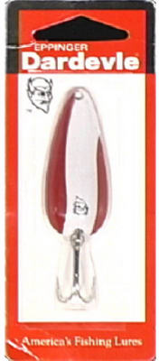 Eppinger 2-16 Daredevle Spoon, 2/5 Oz, Red & White