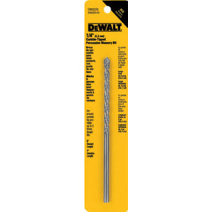 DeWalt® DW5225 Carbide Tipped Premium Percussion Masonry Drill Bit, 1/4" x 6"