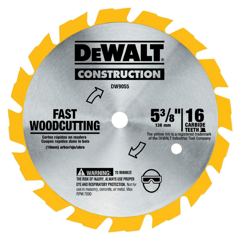 DeWalt® DW9055 Carbide Cordless Saw Blade, 16 Tooth, 5-3/8"