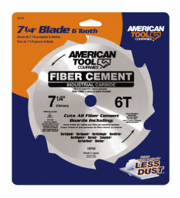 American Tools 15702ZR Carbide Circular Saw Blade, 7-1/4", 6T