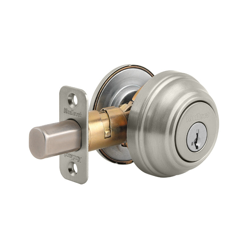 Kwikset® 980-15-SMT-CP-K4 Signature Single Cylinder Deadbolt, Satin Nickel