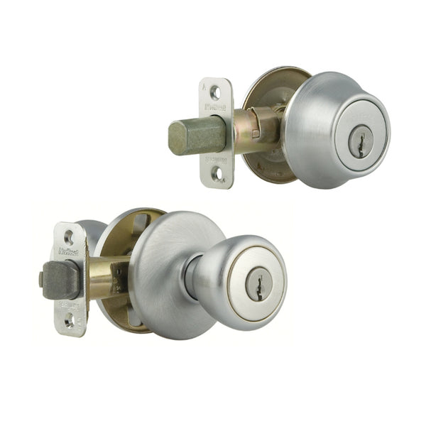 Kwikset® 690T-26D-CP-CODE-K6 Tylo Single Cylinder Combo Pack, Satin Chrome