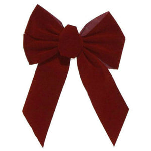 Holiday Trim 7822 Burgundy Velvet 5-Loop Bow for Christmas Decoration, 13 inch