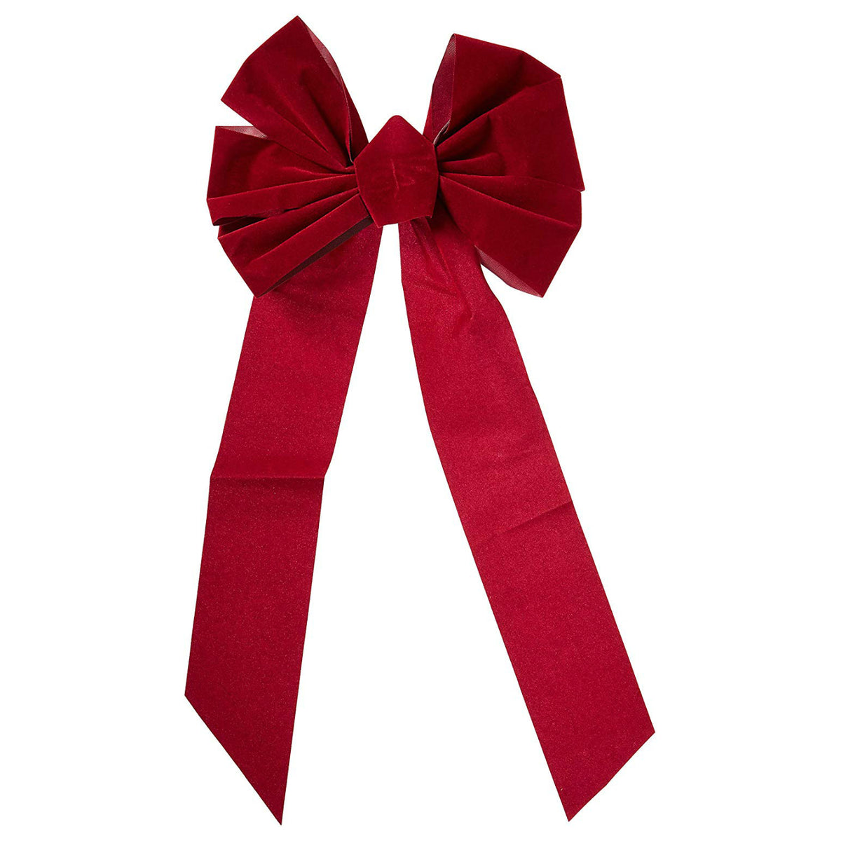 Holiday Trim 6577 Christmas Burgundy Velvet 7-Loop Outdoor Bow, 22"