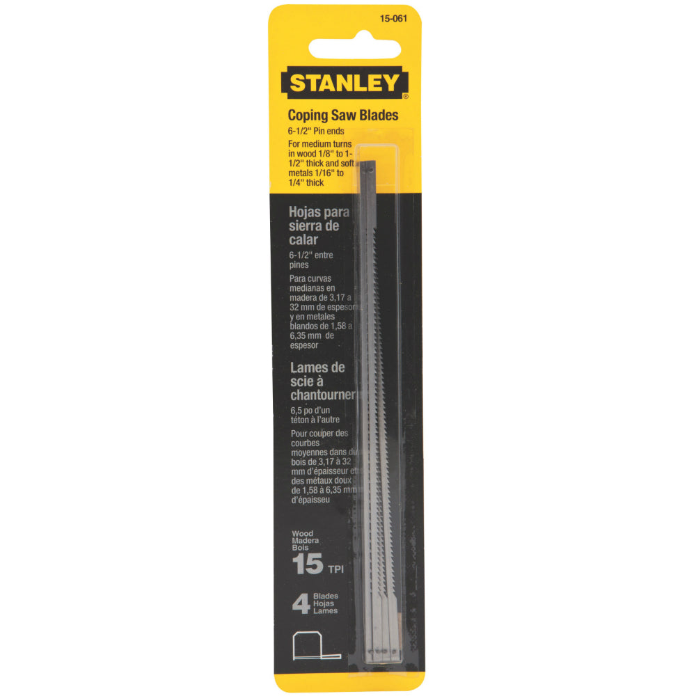 Stanley® 15-061 Trojan Coping Saw Blade, 6-1/2" x 15 TPI