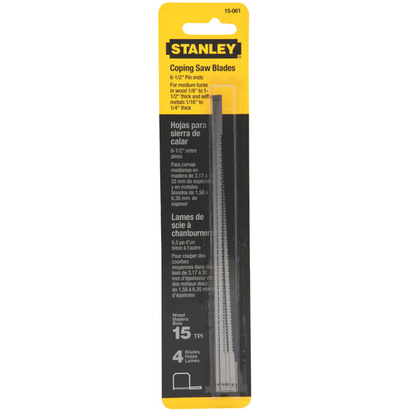 Stanley® 15-061 Trojan Coping Saw Blade, 6-1/2" x 15 TPI