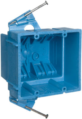 Carlon New Work Super Blue Hard Body Wiring Box, 2-Gang