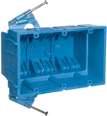 Carlon New Work Super Blue Hard Body Wiring Box, 3-Gang
